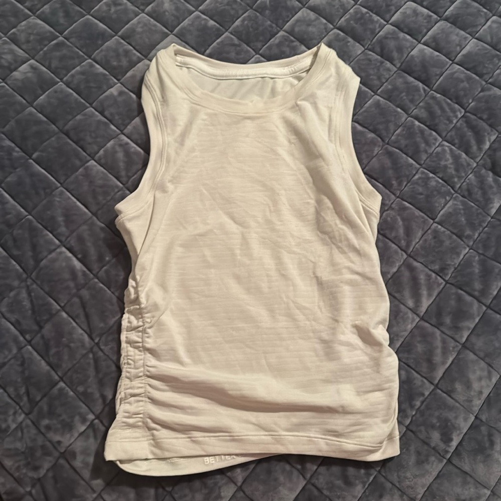 Lululemon white sinched tank top